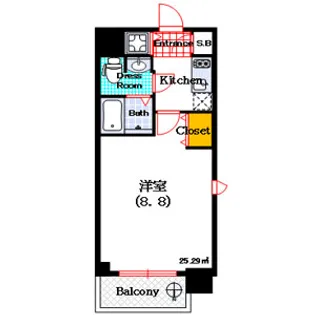 1Kの間取り画像