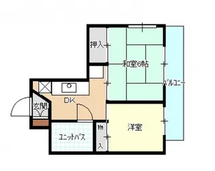 ハイネス江波【5階】の間取り