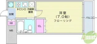 アーバンハイツ通町【1階】の間取り