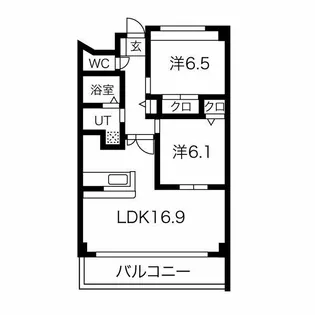 ラ・ミノールII【2階】の間取り