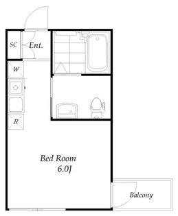 クレールブランシェ西横浜A号棟【1階】の間取り
