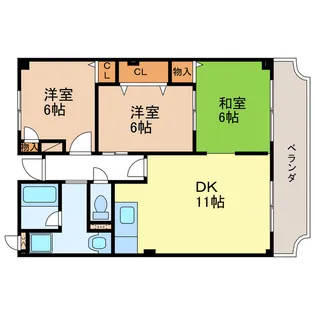 大阪府交野市倉治3【マンション】の間取り