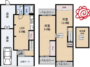 大阪府東大阪市森河内東1【一戸建】の間取り