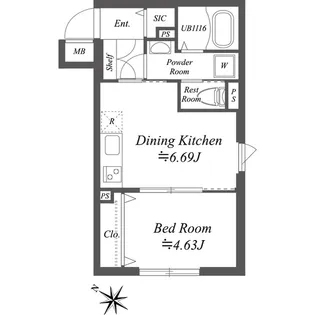 SOLASIA residence南大塚【2階】の間取り
