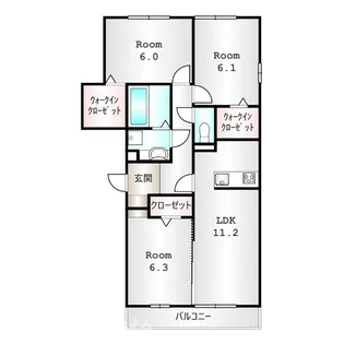 群馬県前橋市紅雲町2【アパート】の間取り
