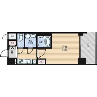 1Kの間取り画像