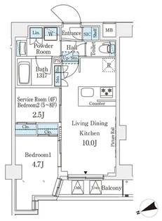 東京都北区田端2【マンション】の間取り