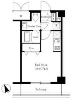 ブリリアント恵比寿【2階】の間取り