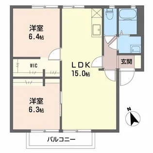 プランタンハイツ【2階】の間取り