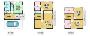 兵庫県西宮市満池谷町【一戸建】の間取り