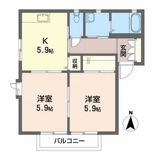 パス・カリーニョA【2階】の間取り