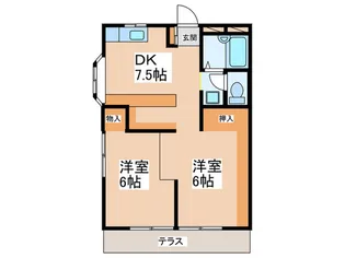 ジョイフルカ-サ【1階】の間取り