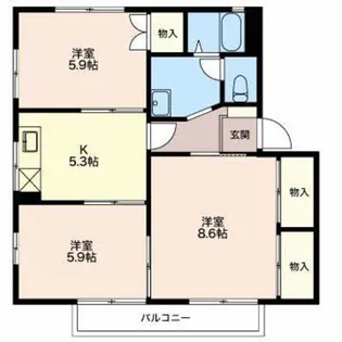 新潟県新潟市東区宝町【アパート】の間取り