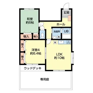 ペロー弐番館【1階】の間取り