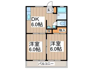 なとりハイツ【2階】の間取り