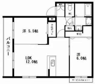 ヴィラフォレスト【1階】の間取り
