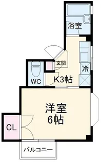 オークスヒヤマ【3階】の間取り