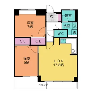 ルミナスツインズ小牧【3階】の間取り