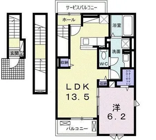 中田町アパート【3階】の間取り