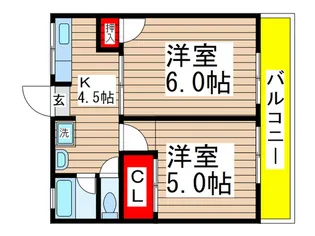 シティハイムマルヤマ【2階】の間取り
