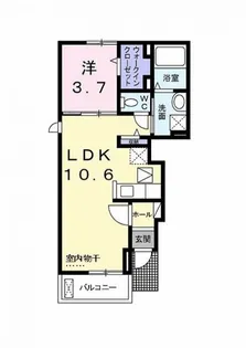 エバーフォレスト【1階】の間取り