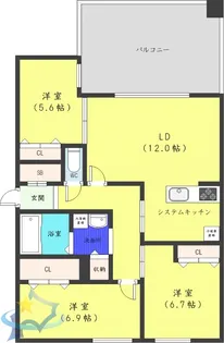 RESIDENCESHINMEIMIYANOMORI【3階】の間取り