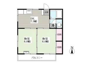 東越谷フラット【2階】の間取り