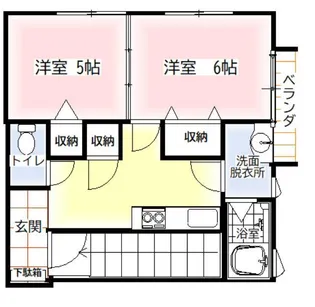 コーポアイリス【2階】の間取り