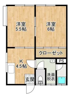 コーポ竹の下【2階】の間取り