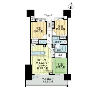 ライオンズ川越グランフォート【8階】の間取り