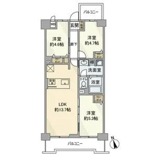 レジデンシャル戸田公園ザ・マークフィールド【2階】の間取り