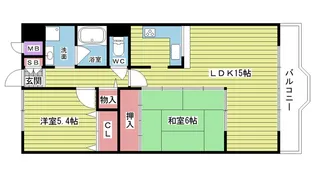大阪府豊中市南桜塚4【マンション】の間取り