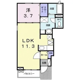 上水南ハウス【1階】の間取り