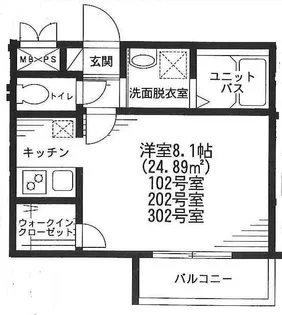 ラパルトモン・ア・ルエ【3階】の間取り