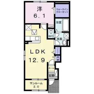 アバンツァート【1階】の間取り