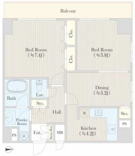 東京都新宿区大京町【マンション】の間取り