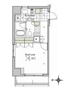 Brillia ist 白金高輪【9階】の間取り
