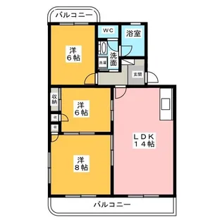 パルトネールIII【1階】の間取り