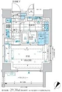 ザ・パークワンズ三軒茶屋【3階】の間取り