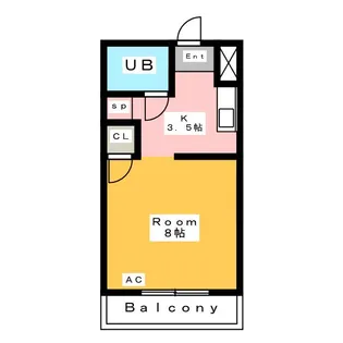 コーポパークサイド【4階】の間取り