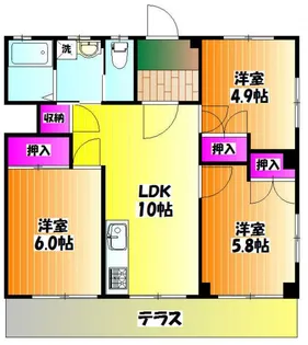 ミラコスタ【1階】の間取り