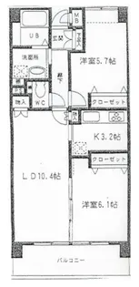 朝日レジデンス【5階】の間取り