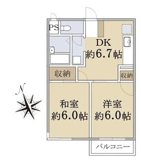 リビエール鶴見【2階】の間取り