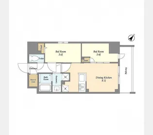 Augusta Residence 新小岩【8階】の間取り