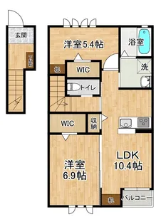 La grand cinq B棟【2階】の間取り