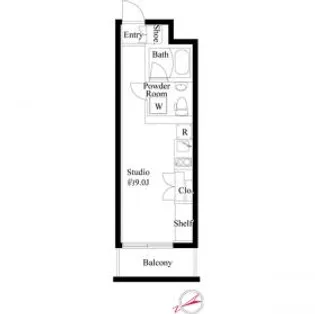 ホウエイコート西国立【2階】の間取り