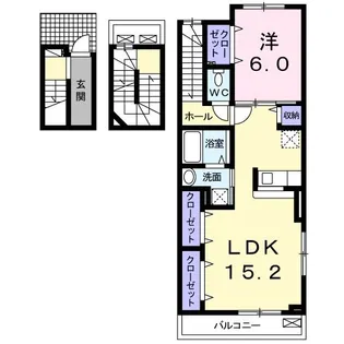ソレイユ妙峠【3階】の間取り