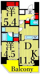 ジェノヴィア東日暮里グリーンヴェール【7階】の間取り