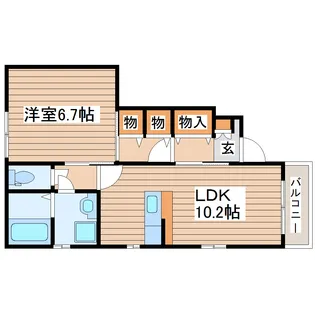 ウェーブ・テラス【1階】の間取り