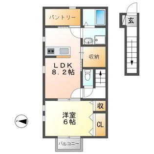 エスペランサ八幡【2階】の間取り